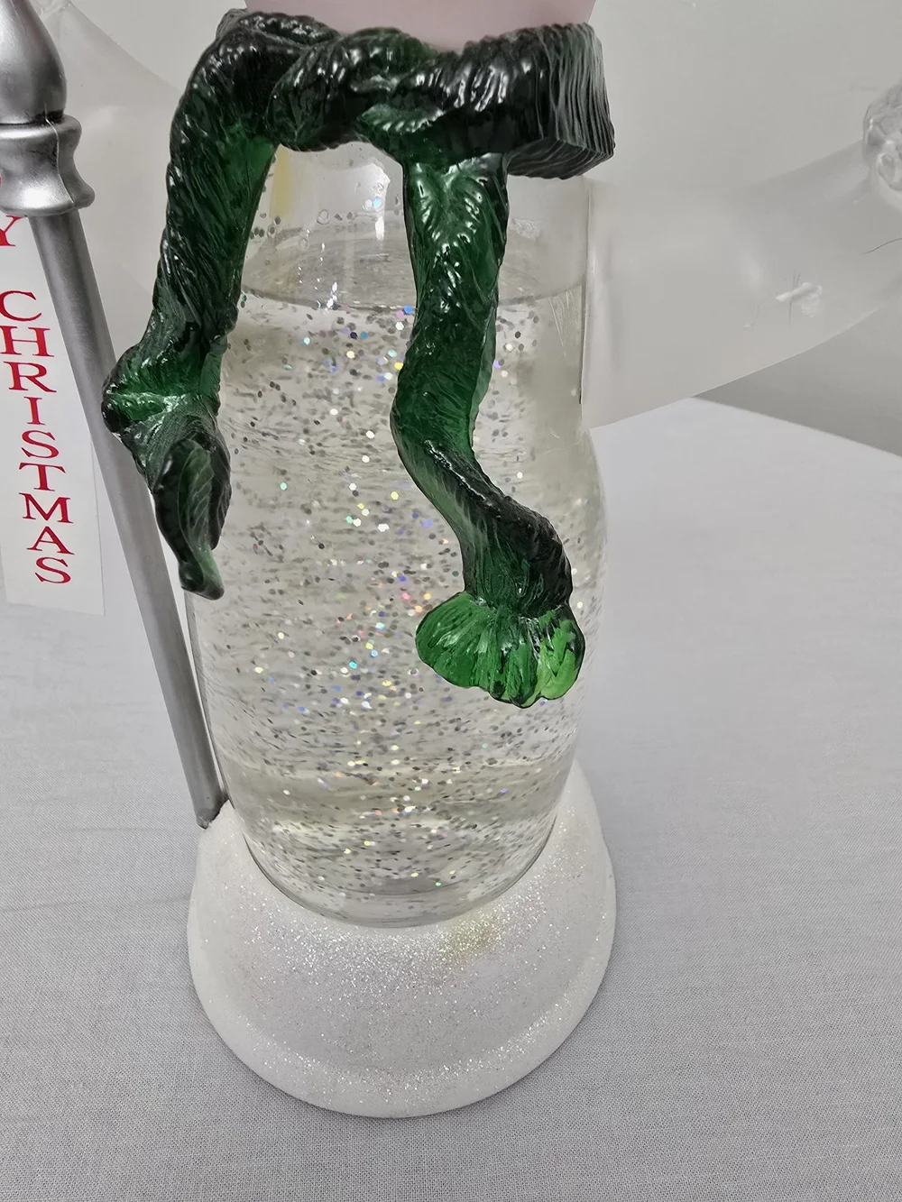 Lighted Color Changing Snowman Snow Globe Swirling Glitter Winter Christmas 12”